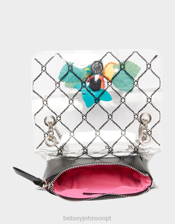 claro bolsa transversal berry pretty conversível H6X06243 Betsey Johnson mulheres acessórios