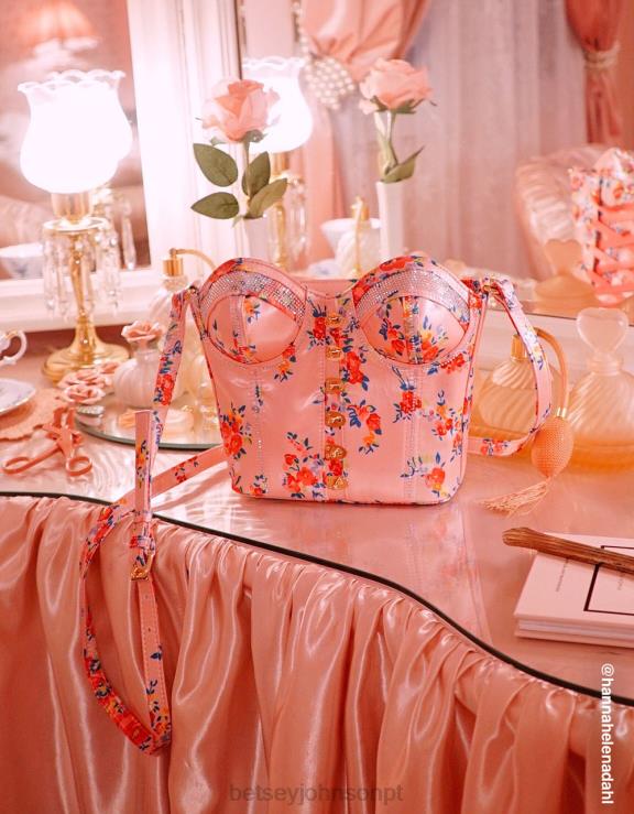 floral kitsch de espartilhos amor crossbody H6X06220 Betsey Johnson mulheres acessórios