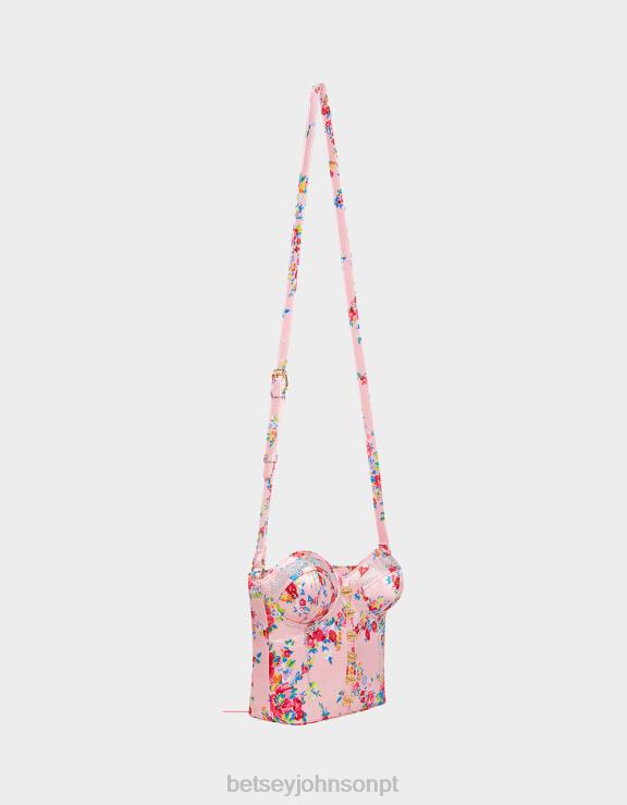 floral kitsch de espartilhos amor crossbody H6X06220 Betsey Johnson mulheres acessórios