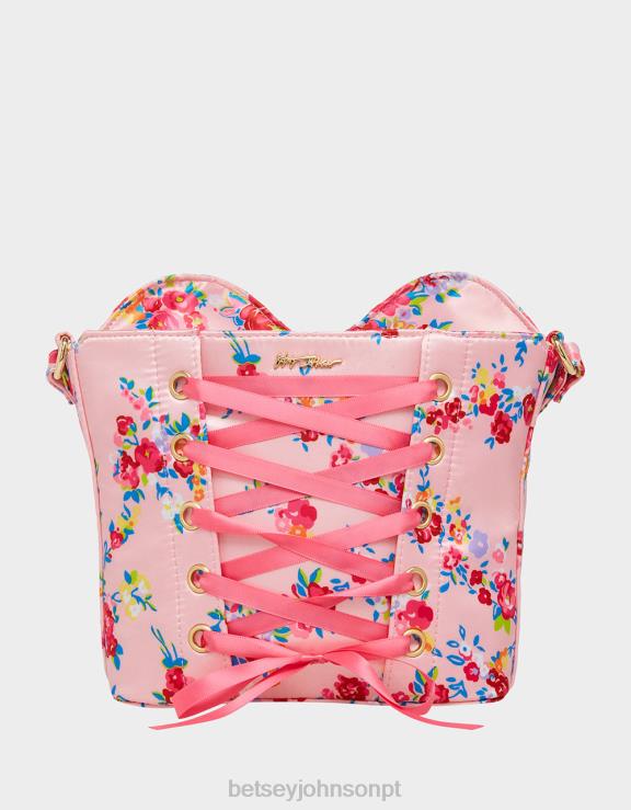 floral kitsch de espartilhos amor crossbody H6X06220 Betsey Johnson mulheres acessórios