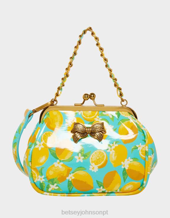 limão lil' nugget kiss lock bag H6X06244 Betsey Johnson mulheres acessórios