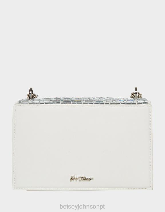 marfim brilhar na bolsa de aba conversível H6X06242 Betsey Johnson mulheres acessórios