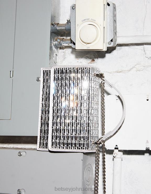 marfim brilhar na bolsa de aba conversível H6X06242 Betsey Johnson mulheres acessórios