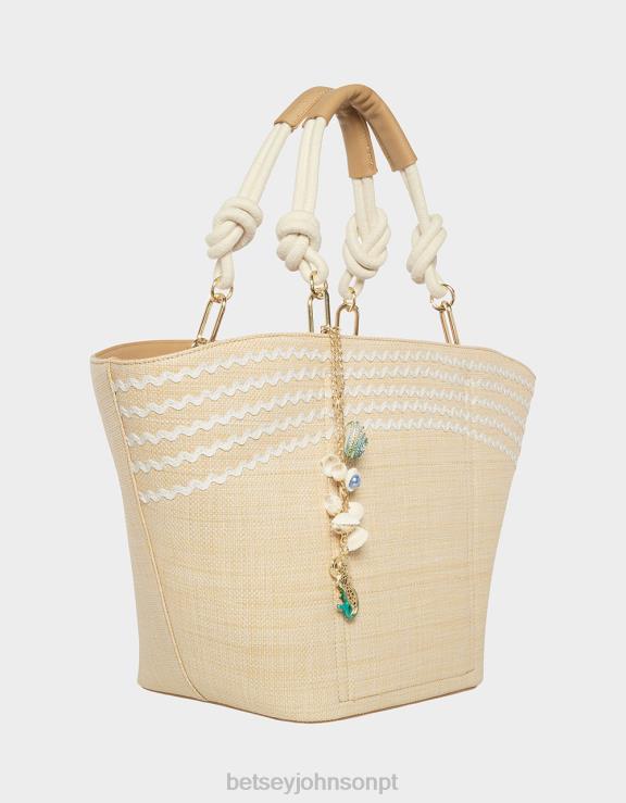 natural concha sim bolsa H6X06248 Betsey Johnson mulheres acessórios