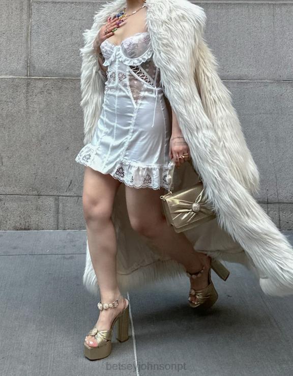 ouro x marca a bolsa com alça superior H6X06250 Betsey Johnson mulheres acessórios