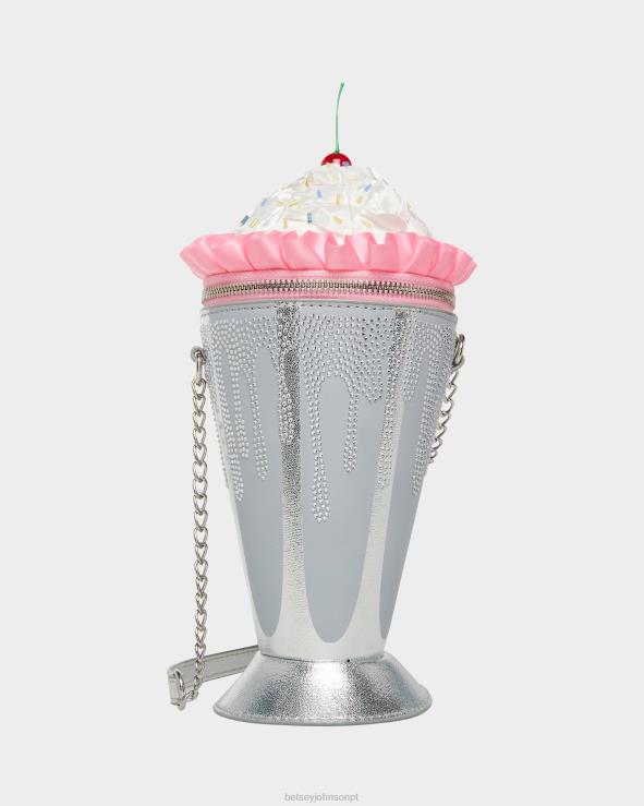 prata kitsch shake it up crossbody H6X06211 Betsey Johnson mulheres acessórios