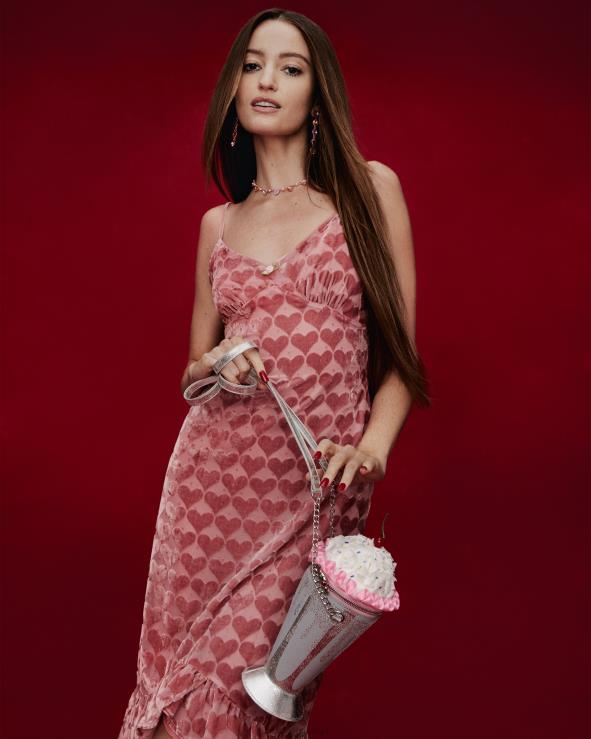 prata kitsch shake it up crossbody H6X06211 Betsey Johnson mulheres acessórios