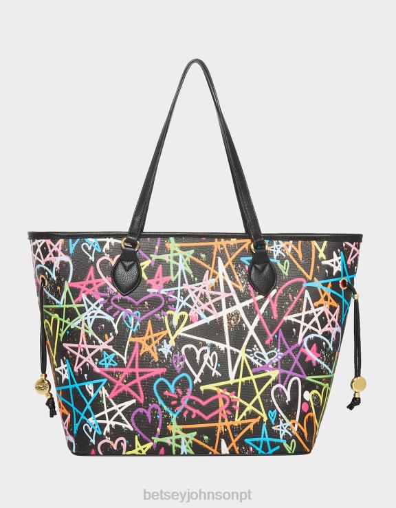 preto bolsa graffiti sweetie 2 H6X06207 Betsey Johnson mulheres acessórios