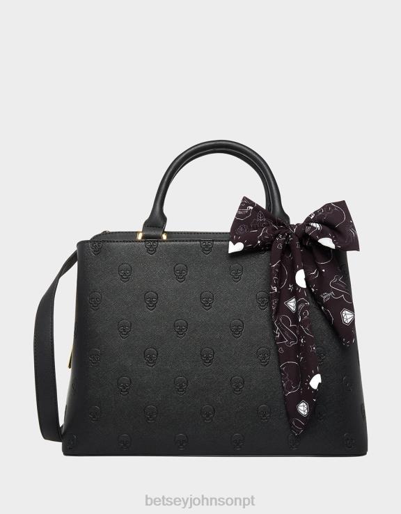 preto bolsa skullicious H6X06205 Betsey Johnson mulheres acessórios