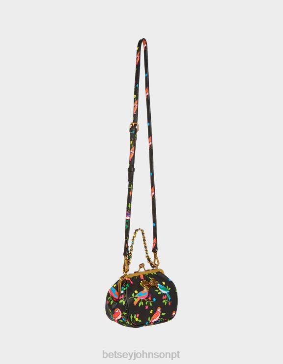 preto multi lil' nugget kiss lock bag H6X06251 Betsey Johnson mulheres acessórios