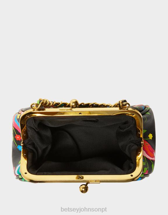 preto multi lil' nugget kiss lock bag H6X06251 Betsey Johnson mulheres acessórios
