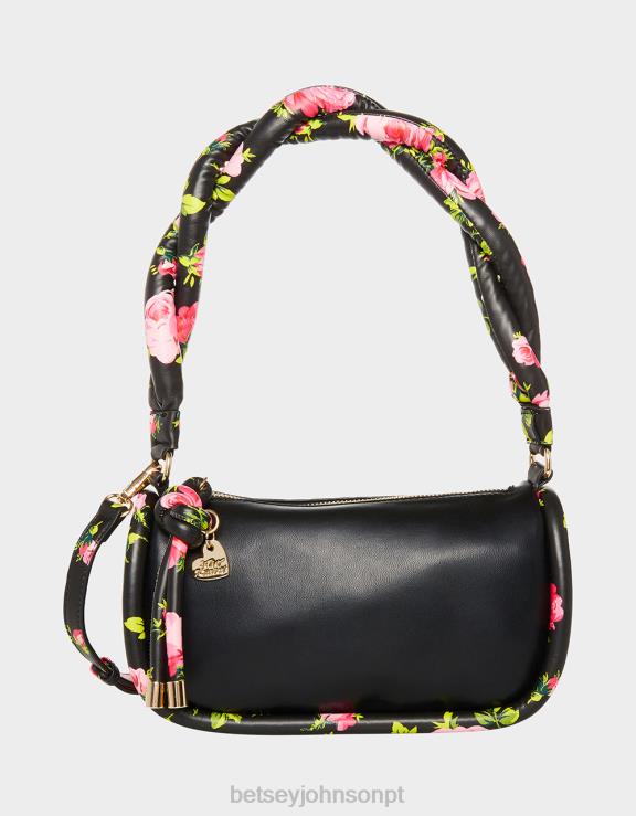 preto não entenda bolsa de ombro torcida H6X06260 Betsey Johnson mulheres acessórios