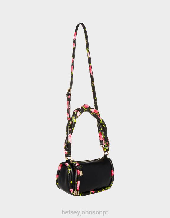 preto não entenda bolsa de ombro torcida H6X06260 Betsey Johnson mulheres acessórios