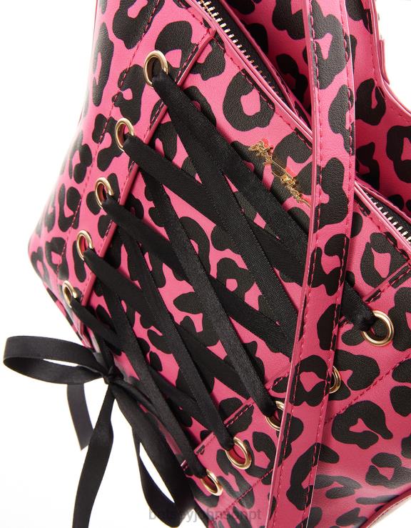 preto/rosa kitsch de espartilhos amor crossbody H6X06219 Betsey Johnson mulheres acessórios