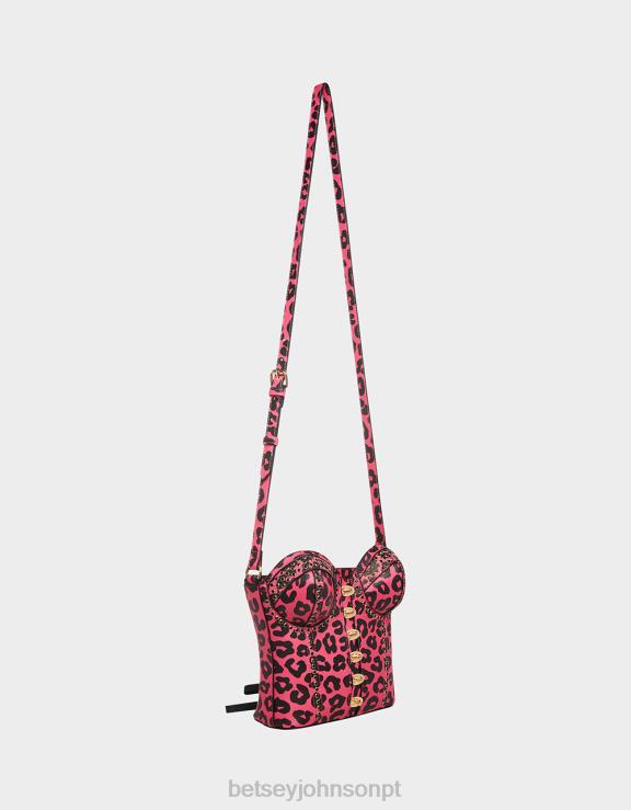 preto/rosa kitsch de espartilhos amor crossbody H6X06219 Betsey Johnson mulheres acessórios