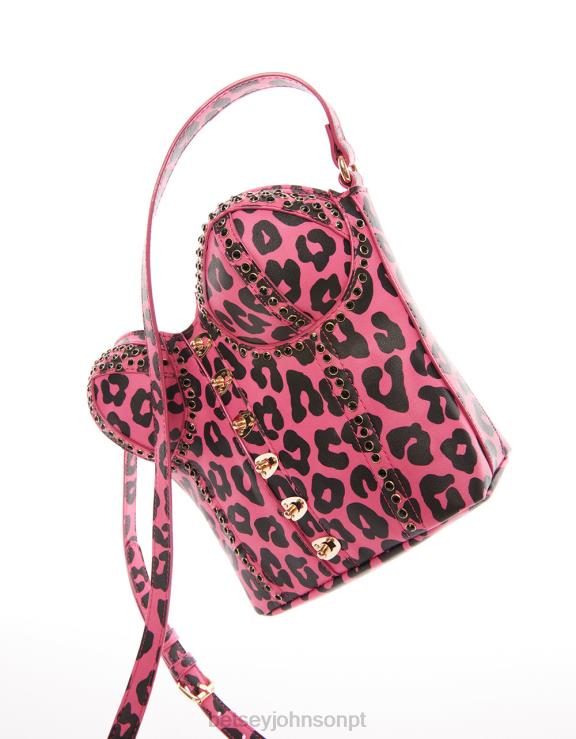 preto/rosa kitsch de espartilhos amor crossbody H6X06219 Betsey Johnson mulheres acessórios
