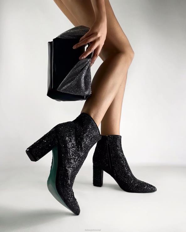 preto toda a bolsa de alça de arco bling H6X06237 Betsey Johnson mulheres acessórios