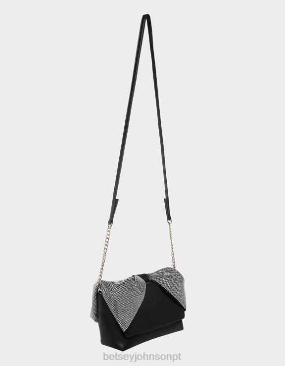 preto toda a bolsa de alça de arco bling H6X06237 Betsey Johnson mulheres acessórios