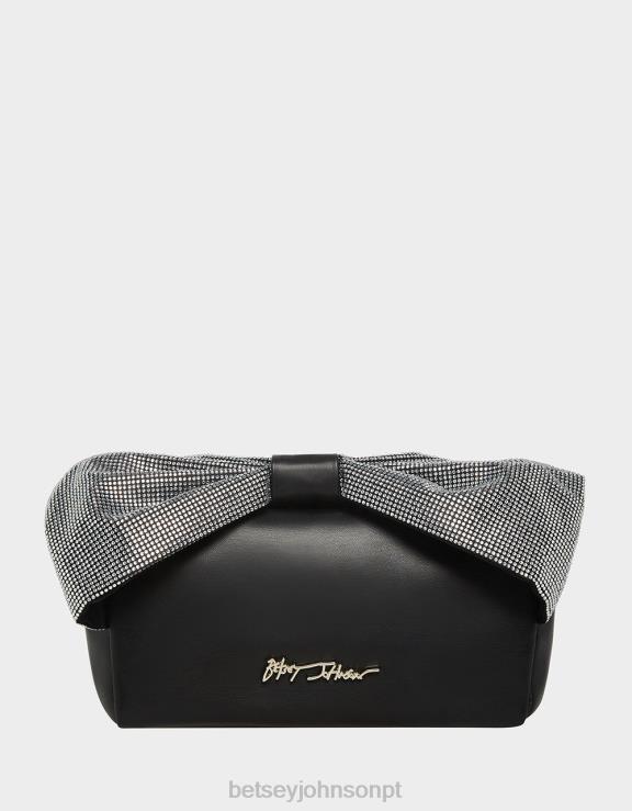 preto toda a bolsa de alça de arco bling H6X06237 Betsey Johnson mulheres acessórios