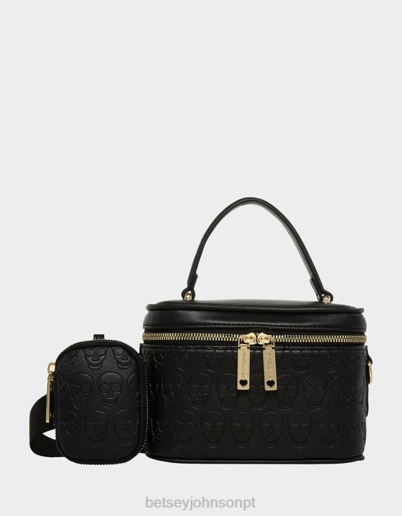 preto xo caveira vaidade H6X06227 Betsey Johnson mulheres acessórios