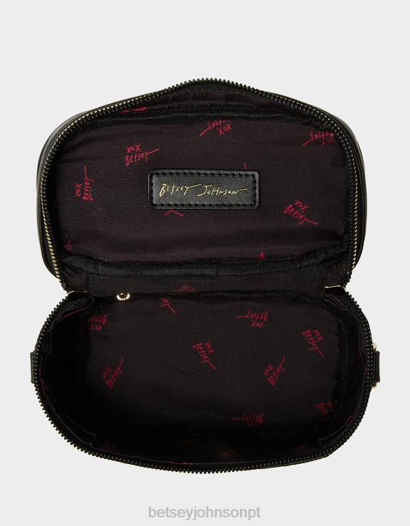 preto xo caveira vaidade H6X06227 Betsey Johnson mulheres acessórios