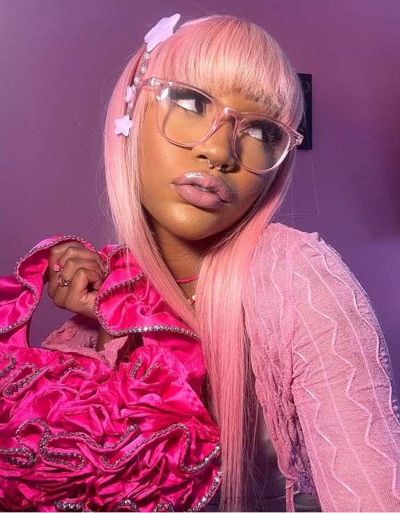 rosa babado de tudo saco H6X06201 Betsey Johnson mulheres acessórios