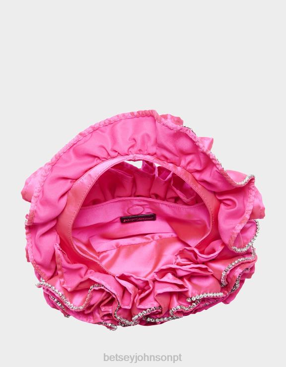 rosa babado de tudo saco H6X06201 Betsey Johnson mulheres acessórios