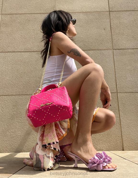 rosa crossbody de crânio de status H6X06240 Betsey Johnson mulheres acessórios