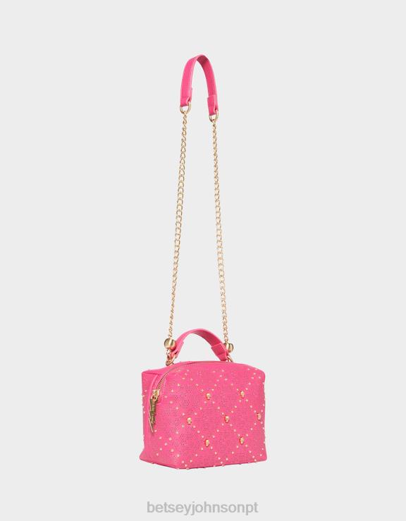 rosa crossbody de crânio de status H6X06240 Betsey Johnson mulheres acessórios