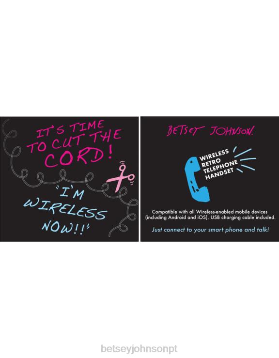 rosa kitsch me dê uma bolsa de telefone de anel H6X06208 Betsey Johnson mulheres acessórios