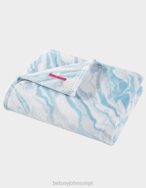 multi cobertor azul mármore H6X06411 Betsey Johnson mulheres acessórios