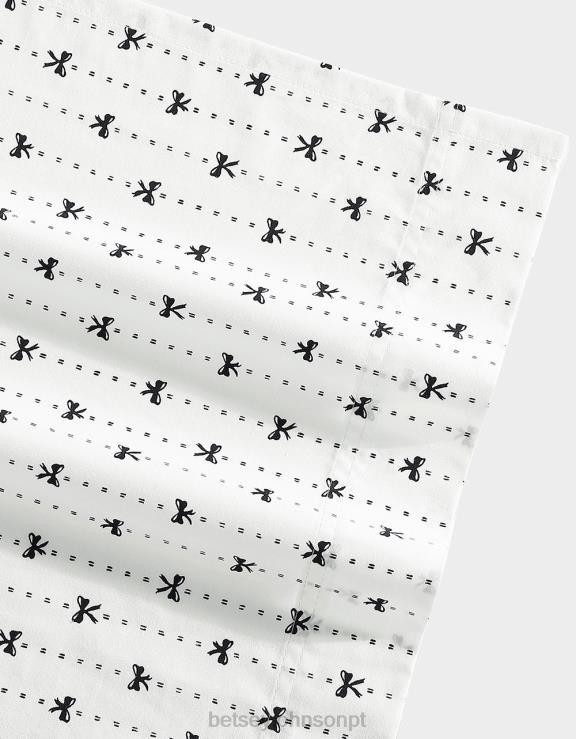 multi jogo de lençol duplo branco risca de giz H6X06406 Betsey Johnson unissex acessórios