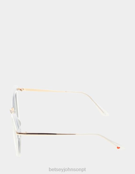 branco nos detalhes óculos de sol H6X06380 Betsey Johnson mulheres acessórios