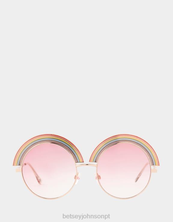 multi sobre os óculos de sol do arco-íris H6X06386 Betsey Johnson mulheres acessórios