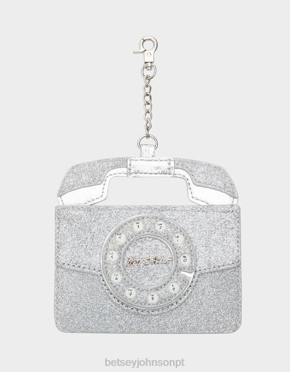 caso cartão de telefone com strass kitsch H6X06373 Betsey Johnson unissex acessórios