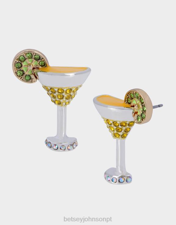 amarelo brinco brunch martini H6X06338 Betsey Johnson mulheres joia