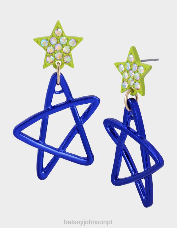 azul kidult kitsch brinco estrela pequena H6X06348 Betsey Johnson mulheres joia