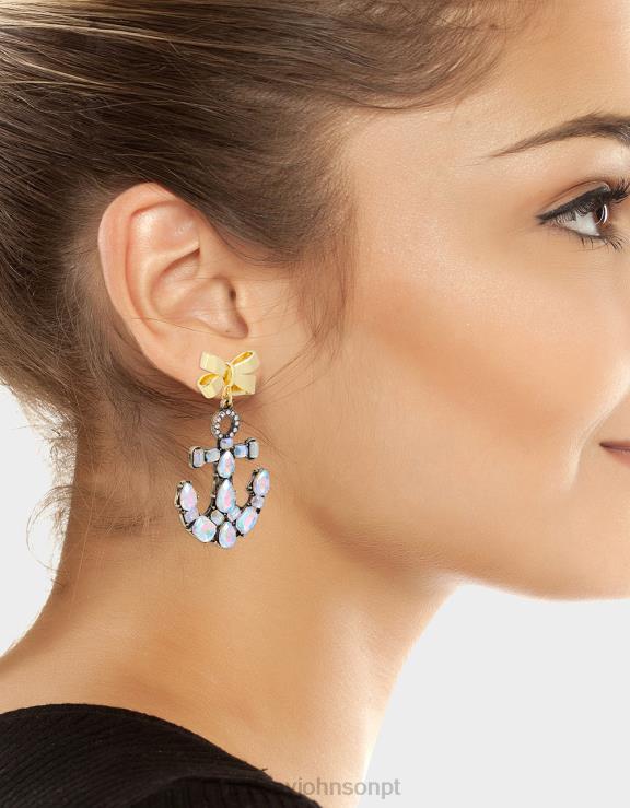 cristal brincos de âncora de controle de cruzeiro H6X06313 Betsey Johnson mulheres joia