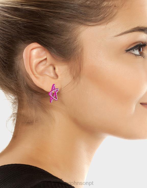 rosa kidult kitsch star studs H6X06354 Betsey Johnson mulheres joia