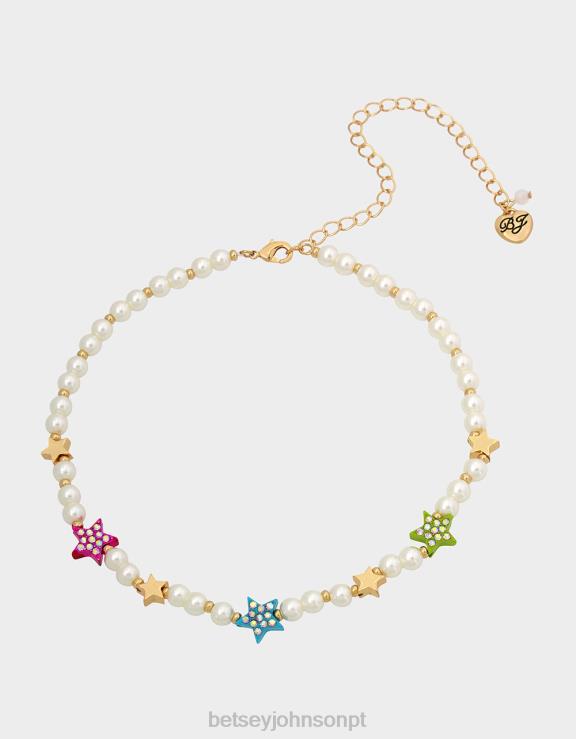 multi colar de pérolas kitsch kidult H6X06356 Betsey Johnson mulheres joia