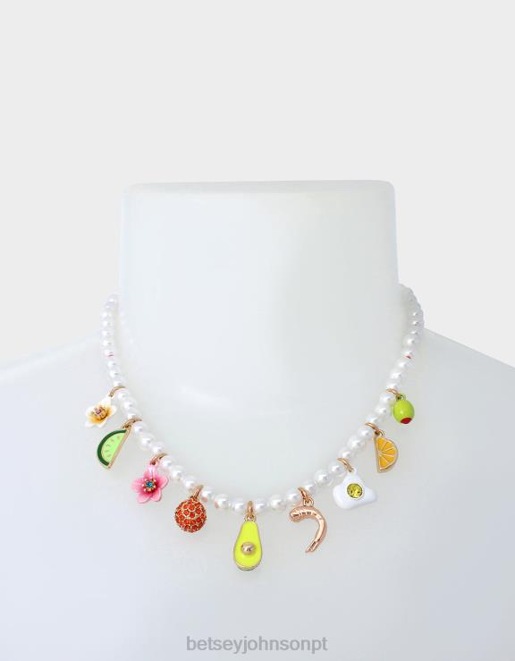 multi colar frontal charme brunch H6X06317 Betsey Johnson mulheres joia