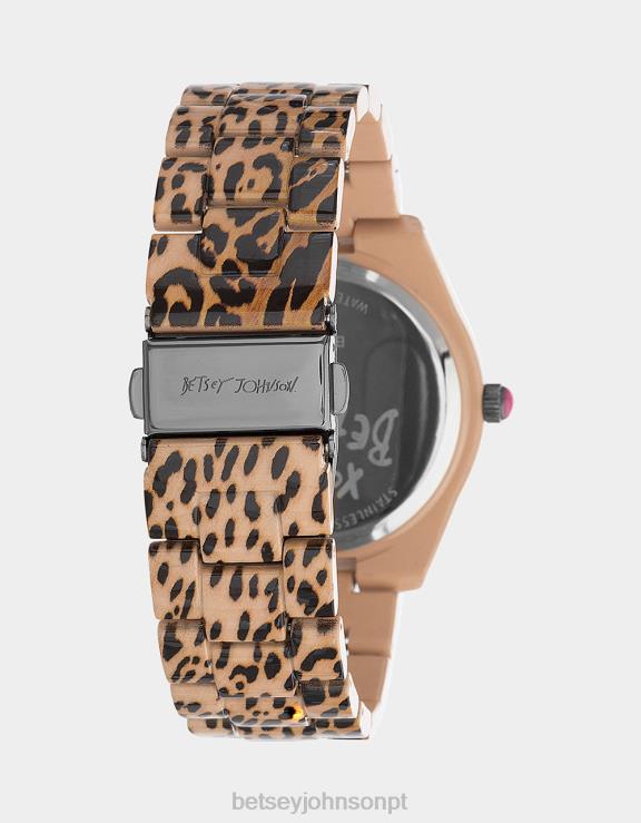 leopardo relógio betsey time lover H6X06344 Betsey Johnson mulheres joia