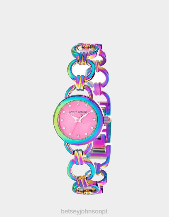 multi betsey time links do relógio do amor H6X06345 Betsey Johnson mulheres joia