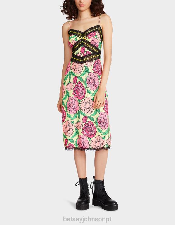 Lima vestido midi hollywoodiano H6X06262 Betsey Johnson mulheres roupas