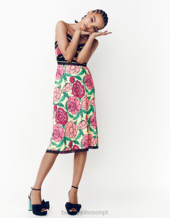 Lima vestido midi hollywoodiano H6X06262 Betsey Johnson mulheres roupas