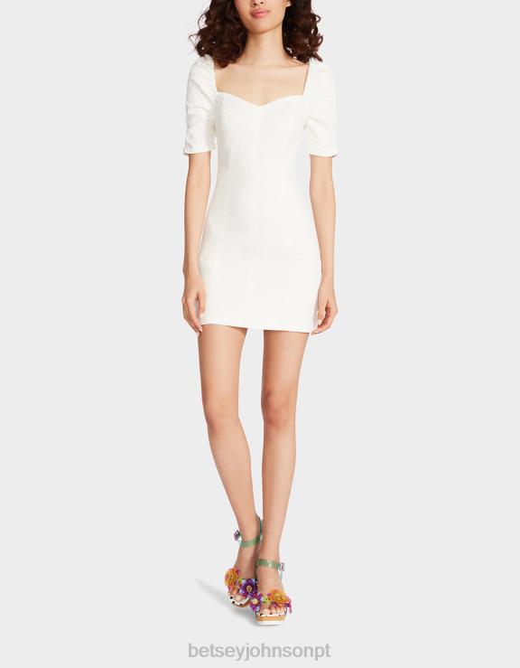 branco manga bufante athina H6X06269 Betsey Johnson mulheres roupas