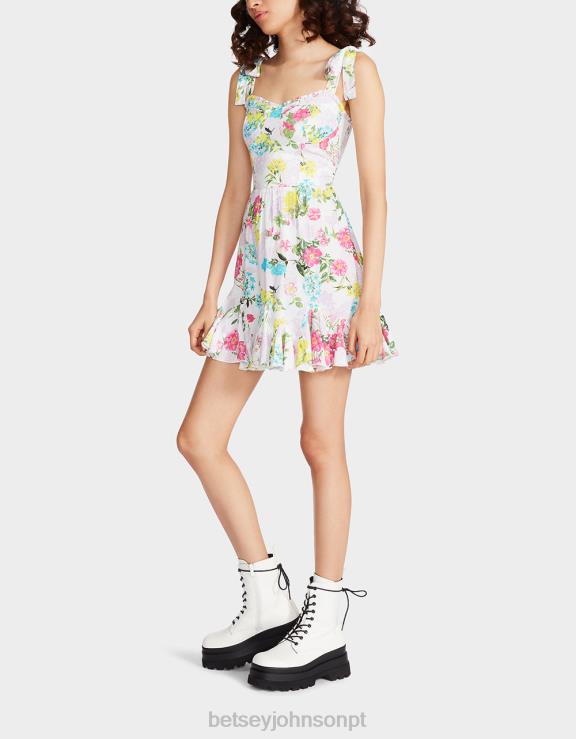 branco mini vestido tulluah H6X06265 Betsey Johnson mulheres roupas