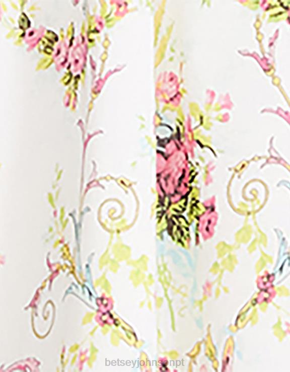 branco vestido maxi vine and dine H6X06280 Betsey Johnson mulheres roupas