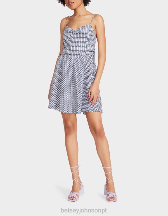 multi bella mini vestido de bolinhas H6X06286 Betsey Johnson mulheres roupas