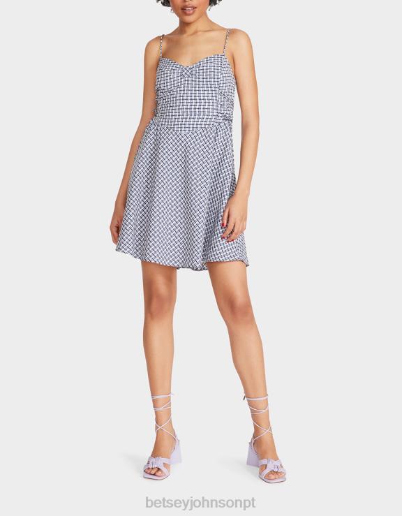 multi bella mini vestido de bolinhas H6X06286 Betsey Johnson mulheres roupas